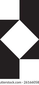 A black diamond vector logo, symbol or icon