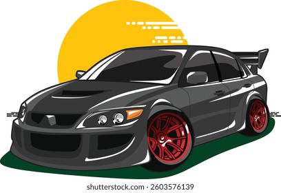 black diamond vectorize sports car