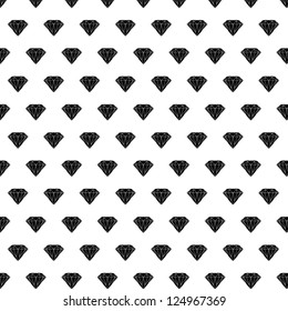 Black diamonds pattern on white background vector