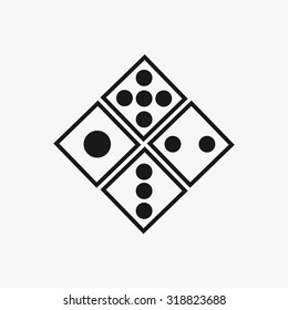 Black Dice Game icons set. Vector Illustration eps10
