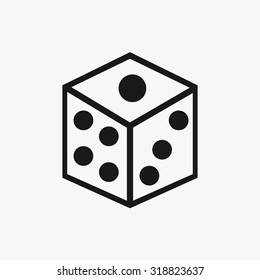 Black Dice icons set. Vector Illustration eps10