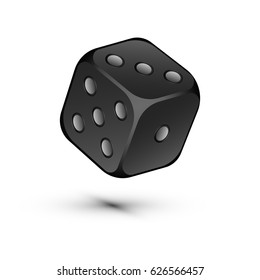 black dice isolated on white background