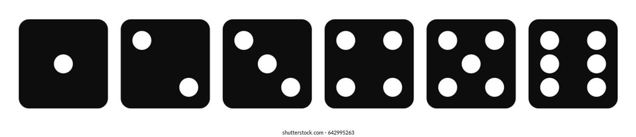 Black dice - stock vector