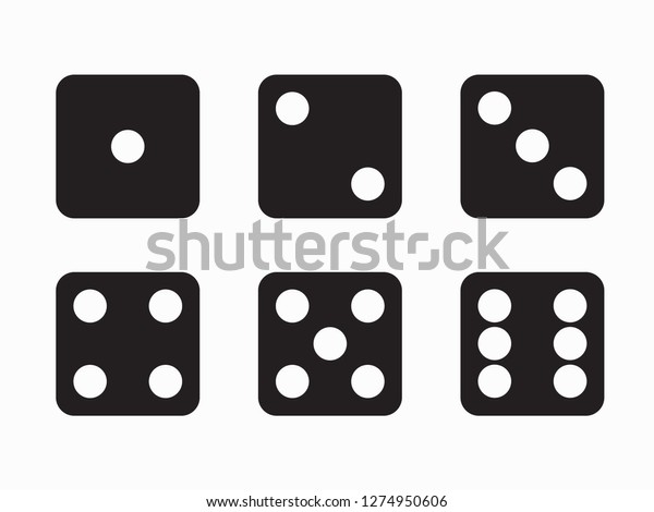 Black Dices Vector Icons Stock Vector (Royalty Free) 1274950606 ...