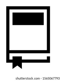Black Dictionary Book Icon Symbol
