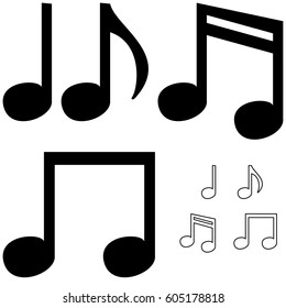 The black different simple notes it is set.