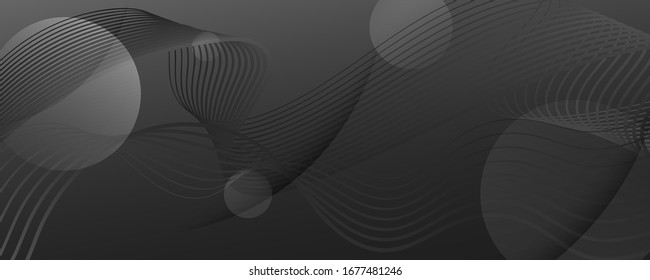 Fondo digital negro. Movimiento abstracto de flujo. Formas degradadas vívidas. Fondo digital mínimo. Pancarta moderna. Diseño fluido. Movimiento dinámico. Fondo digital. Revista gris.