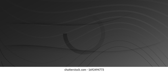 Black Digital Background. Fluid 3d Elements. Wave Futuristic Lines. Creative Digital Background. Modern Pattern. Flow Stripes. Geometric Wallpaper. Digital Background. Gray Magazine.