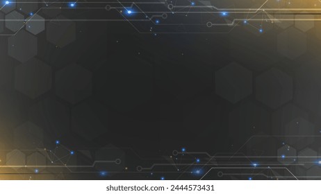 Fondo negro de la tecnología digital. Fondo futurista para varios proyectos de diseño como Sitios web, presentaciones, materiales impresos, publicaciones en redes sociales 