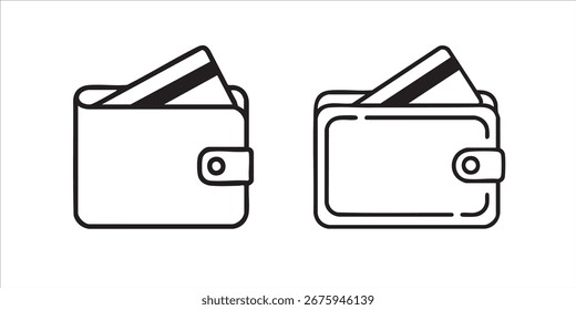 Schwarzes Symbol für digitale Brieftasche, das virtuelle Zahlungssysteme und Fintech darstellt.