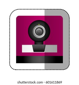 black digital webcam technology computer, vector illustration design