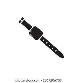 black digital wristwatch icon vector element design template web