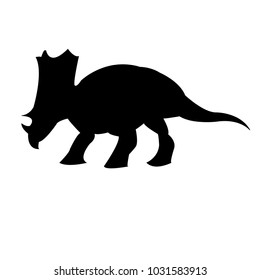 Black dinosaur icon - vector 