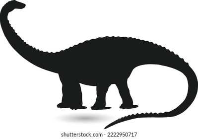 Black Dinosaur isolated vector Silhouettes