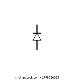 diseño de ilustración vectorial de logotipo de diodo negro