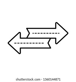 black direction arrow like transfer
