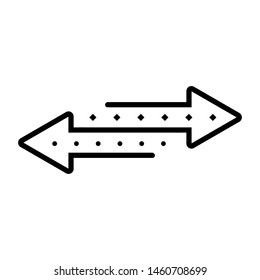 Black direction arrow like transfer icon vector. simple flat trend modern linear logotype graphic art design isolated illustration.  
