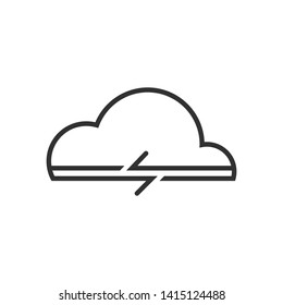 black direction arrows for transfer, sync, migration data. traffic bridge or exchange with cloud concept. Simple linear logo icon  design isolated on white background. Suitable for web landing page