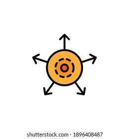 black direction arrows for transfer, sync, migration data. traffic bridge or exchange concept. linear logotype graphic art design isolated