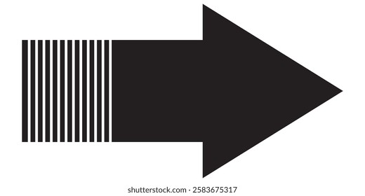 black direction pointer, Long arrow. Black arrow pointing right. Black large arrow pointing right. Bold thine long arrow.