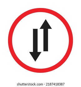 black directional arrow like transfer. trend flat modern simple linear logotype graphic art design isolated on white background. quick transfer info concept for abstract website and traffic badge
