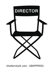 Black Director's  Chair. Vector Illustration