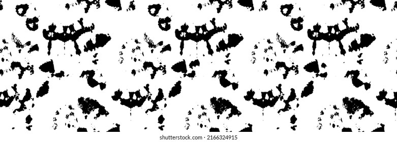 Black Dirty Pattern. Black Tie Dye Stain. Black Seamless Stain. Dirty Spiral Backdrop. Black Tie dye Pattern. Rough Stain Fashion. Dirty Pattern Vector. Vector Ink Print. Seamless Brush Ink Background