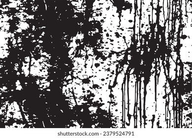 black dirty stained grungy texture on white background