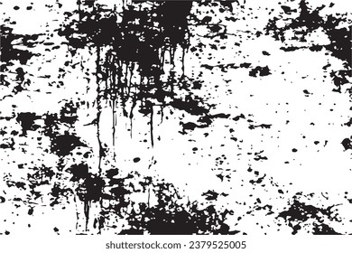 black dirty stained grungy texture on white background