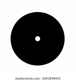black disc isolated on white