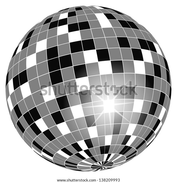 Black Disco Ball Stock Vector (Royalty Free) 138209993 | Shutterstock