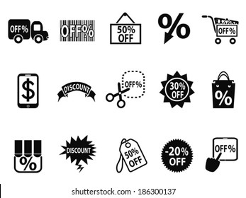 black discount icons set
