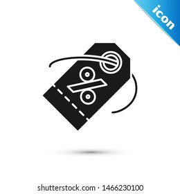 Black Discount percent tag icon isolated on white background. Shopping tag sign. Special offer sign. Discount coupons symbol. Vector Illustration Black Discount percent tag icon isolated on white background. Shopping tag sign. Special offer sign. Discount coupons symbol. Vector Illustration