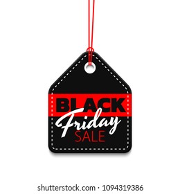 Black discount tag vector illustration. Black Friday sale. Big sale special offer end of season special offer.