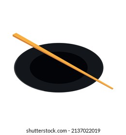 black dish and stick icon