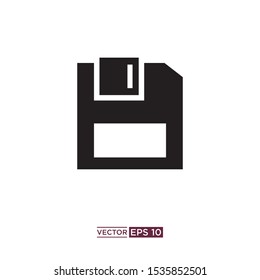 black disk icon vector illustration template