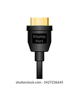 Black Display Port _ Illustration on the back.