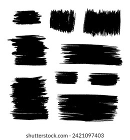 Cepillos de socorro negros. Grunge Textura. Cartel de Splash. ilustración vectorial.