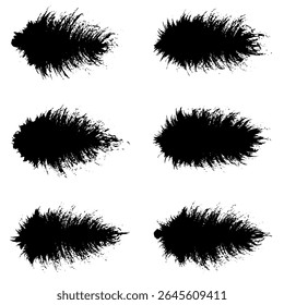 Brosses de détresse noires. Texture grunge. Éclabousser la Bannière. illustration vectorielle, EPS10