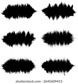 Brosses de détresse noires. Texture grunge. Éclabousser la Bannière. illustration vectorielle, EPS10