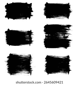 Brosses de détresse noires. Texture grunge. Éclabousser la Bannière. illustration vectorielle, EPS10