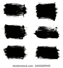 Brosses de détresse noires. Texture grunge. Éclabousser la Bannière. illustration vectorielle, EPS10