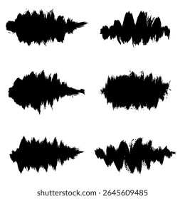 Brosses de détresse noires. Texture grunge. Éclabousser la Bannière. illustration vectorielle, EPS10