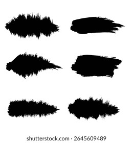Brosses de détresse noires. Texture grunge. Éclabousser la Bannière. illustration vectorielle, EPS10