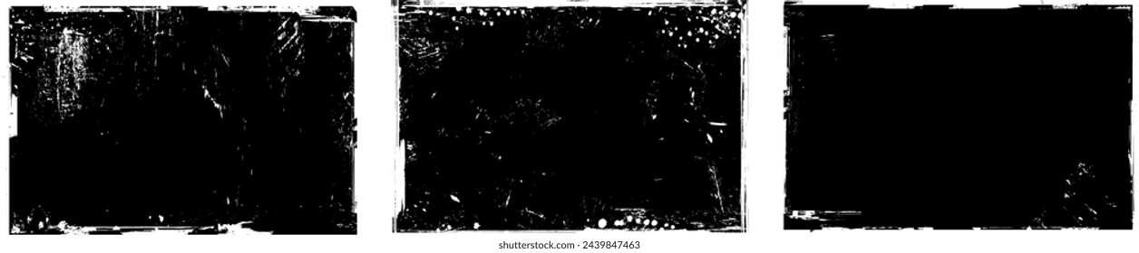 Black Distressed Vector Wallpaper Set