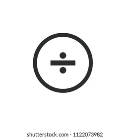 Black Divide Sign Icon