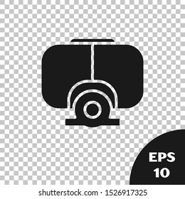 Black Diving mask icon isolated on transparent background. Extreme sport. Diving underwater equipment.  Vector Illustration