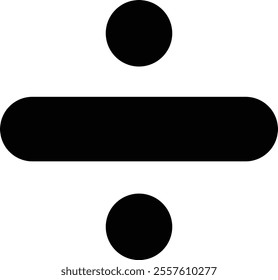 Black Division sign, Division icon, mathematical icon, round button, mathematical symbol, Division symbol, Division sign