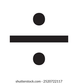 Black division symbol flat icon