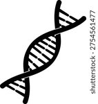 Black DNA double helix structure